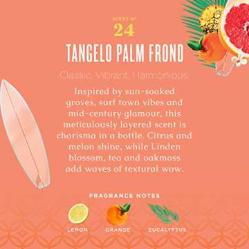 Caldrea Linen And Room Spray Air Freshener, Made With Essential Oils, Plant-Derived And Other Thoughtfully Chosen Ingredients, Tangelo Palm Frond Scent, 16 Fl Oz