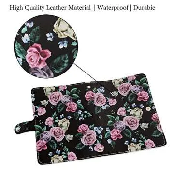 LIZIMANDU Cash Envelopes for Budgeting,Budget Binder with 12Pcs Budget Planner with Cash Envelopes,Money Organizer for Cash,PU Leather A6 Binder for Money Saving Organizer(1-Black Rose)