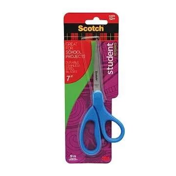 Scotch Kids Pointed Tip Scissors with Soft Touch, 5 Inches (1442P) (Colors may vary)