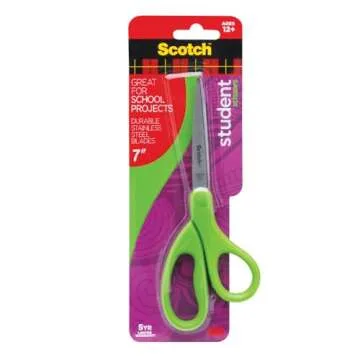 Scotch Kids Pointed Tip Scissors with Soft Touch, 5 Inches (1442P) (Colors may vary)