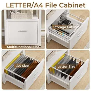 SEDETA 98" Home Office Desk, White Computer Desk with Letter/A4 File Drawer & Power Strip with USB, 2 Person Long Desk with Storage, Printer Shelf & Monitor Stand for Home Office, White