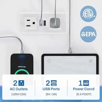 SEDETA 98" Home Office Desk, White Computer Desk with Letter/A4 File Drawer & Power Strip with USB, 2 Person Long Desk with Storage, Printer Shelf & Monitor Stand for Home Office, White