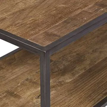Rivet Mid-Century Modern Wood and Metal Bookcase