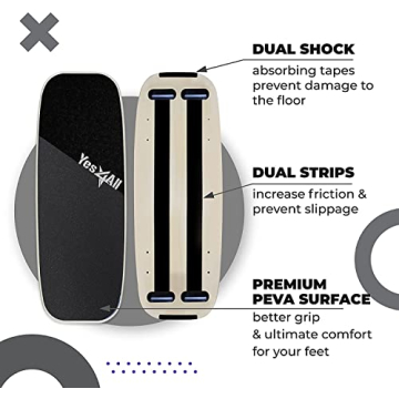 Yes4All Balance Board: Adjustable Core Strength Trainer