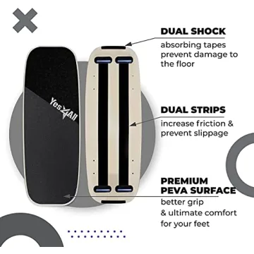 Yes4All Balance Board: Adjustable Core Strength Trainer