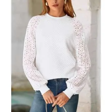 PRETTYGARDEN Women's Quilted Long Sleeve Blouse - Stylish Comfort