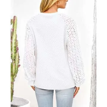 PRETTYGARDEN Women's Quilted Long Sleeve Blouse - Stylish Comfort