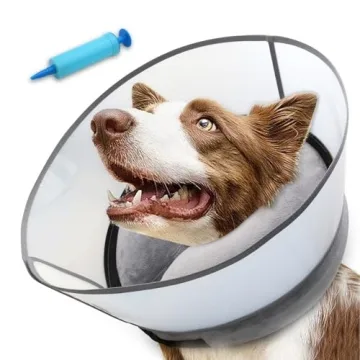 NoarWin Inflatable Dog Cone Collar, Soft Dog Cone for Dogs After Surgery, 2-in-1 Inflatable Dog Cone...