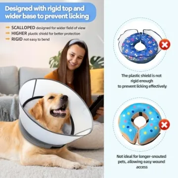 NoarWin Inflatable Dog Cone for Comfortable Recovery