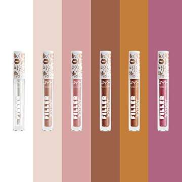 NYX PROFESSIONAL MAKEUP Filler Instinct Plumping Lip Polish, Lip Plumper Gloss - Sparkling Please (Rose Gold)