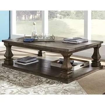 Signature Design by Ashley Johnelle Farmhouse Coffee Table - Perfect for Large Living Rooms