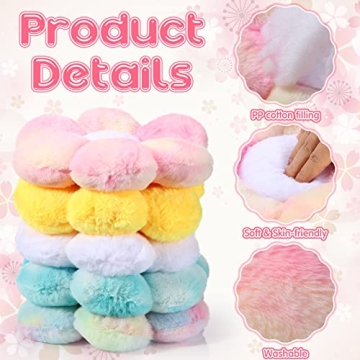 Colorful Flower Floor Pillows Set for Cozy Home Decor