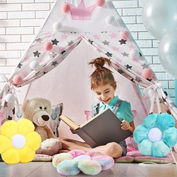 Colorful Flower Floor Pillows Set for Cozy Home Decor