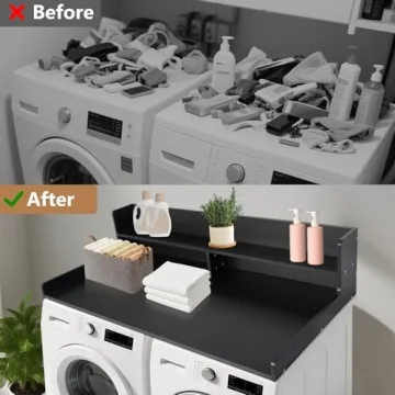 Hugnew 2-Tier Washer and Dryer Countertop – Stylish & Practical Solution for Laundry Organization