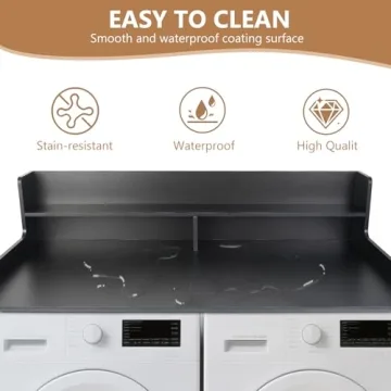 Hugnew 2-Tier Washer and Dryer Countertop, 54" Spacious