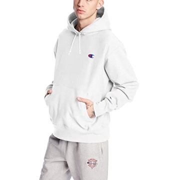 Champion Men's Reverse Weave Pullover Hoodie - Stylish White Essentials