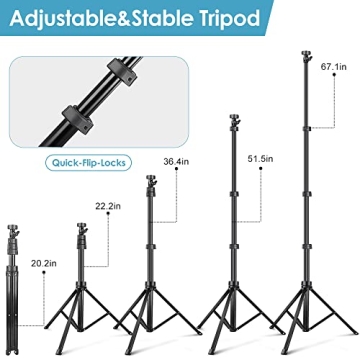 Aureday 72'' Travel Tripod for Phones and Cameras