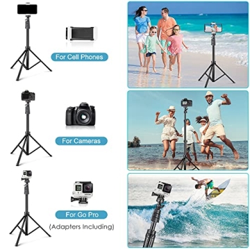 Aureday 72'' Travel Tripod for Phones and Cameras