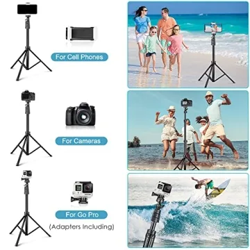 Aureday 72'' Travel Tripod for Phones and Cameras