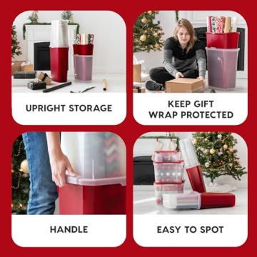 IRIS USA 40" Wrapping Paper Storage Space-Saving Container