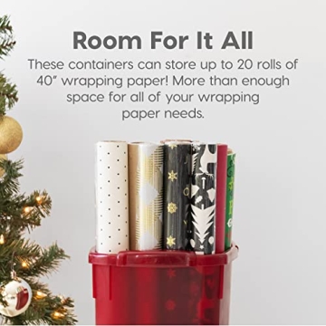 IRIS USA 40" Wrapping Paper Storage Space-Saving Container