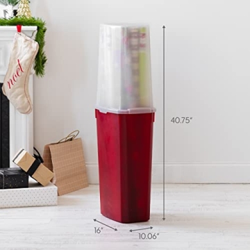 IRIS USA 40" Wrapping Paper Storage Space-Saving Container