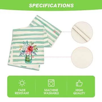 Artoid Mode Colorful Watercolor Table Runner for Home