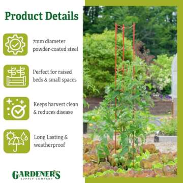 Gardener's Supply Red Tomato Ladders for Ultimate Support