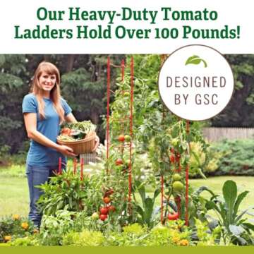 Gardener's Supply Red Tomato Ladders for Ultimate Support