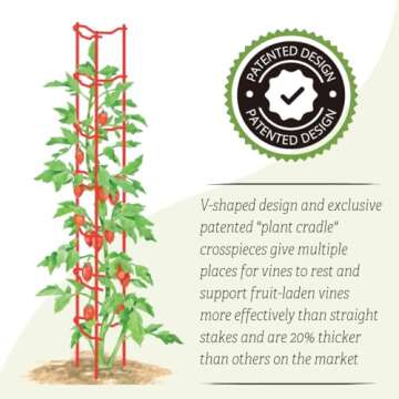 Gardener's Supply Red Tomato Ladders for Ultimate Support