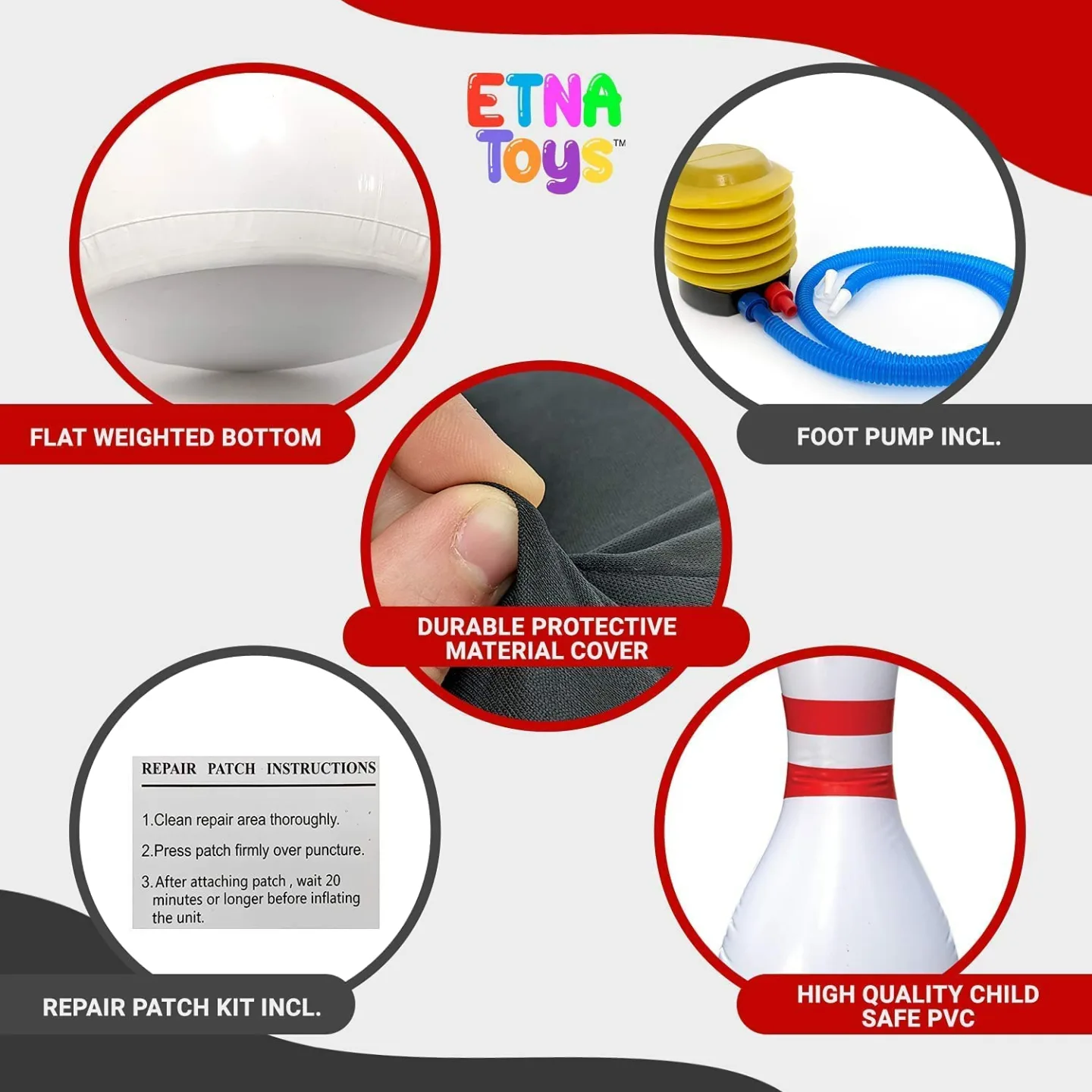 Etna Inflatable Bowling Set for Outdoor Fun