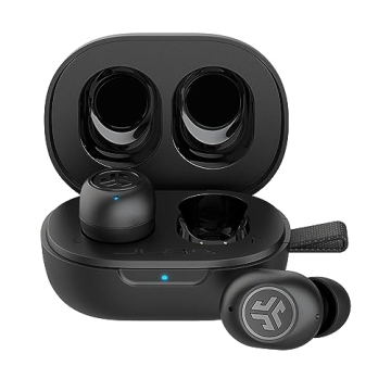 JLab JBuds Mini True Wireless Bluetooth Earbuds + Charging Case, Charcoal Black, IP55 Sweat and Dust...