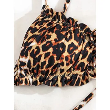 OYOANGLE Leopard Print Bikini Set for Stylish Summer