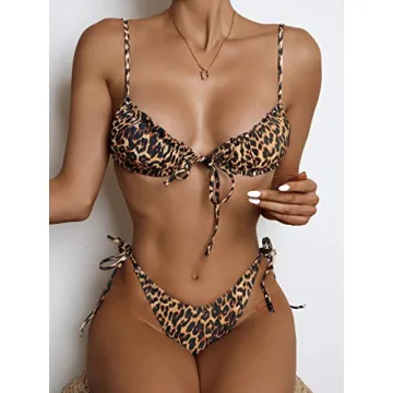 OYOANGLE Leopard Print Bikini Set for Stylish Summer