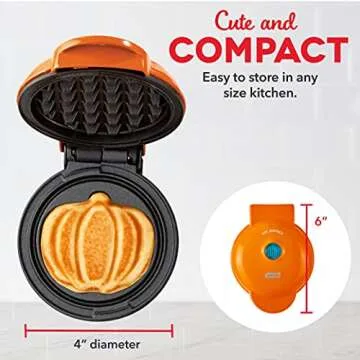 Dash Mini Waffle Maker 2 Pack for Spooky Breakfasts