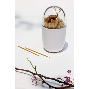 QUALY Deer Toothpick Holder Unique Kitchen Gift for Animal Lovers