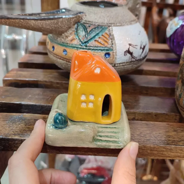 جاعودی کلبه سرامیکی حیاط‌دار-مدل رومیزی-قهوه‌ای-خانه-...