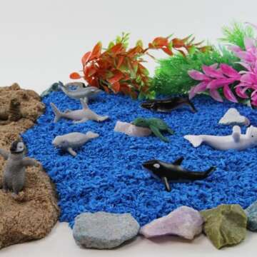 Safari Ltd. Baby Sea Life TOOB - Figurines: Harp Seal, Beluga, Penguin, Dolphin, Orca, Shark, Manate...