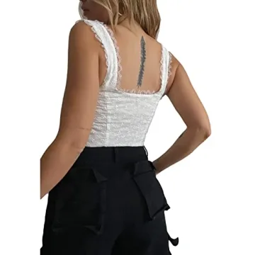 Y2k Lace Frill Backless Crop Top - Retro Fashion Essential
