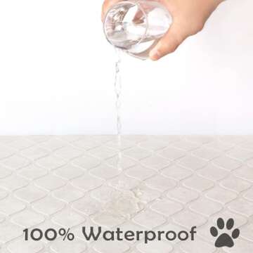 fuguitex Waterproof Dog Blanket Bed Cover Dog Crystal Velvet Moroccan Fuzzy Cozy Plush Pet Blanket T...