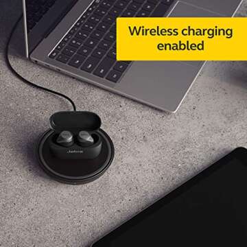 Jabra Elite 75t Earbuds – True Wireless Earbuds with Charging Case, Titanium Black – Active Noise Cancelling Bluetooth Earbuds with a Comfortable, Secure Fit, Long Battery Life, Great Sound