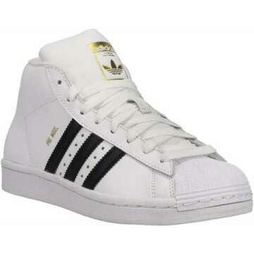 adidas Kids Pro Model Sneakers - Stylish White/Black 4.5