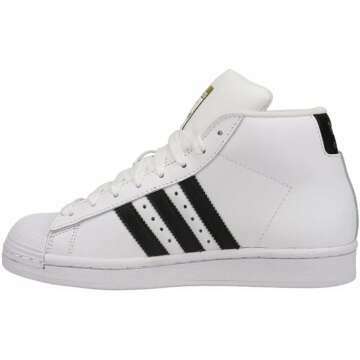 adidas Kids Pro Model Sneakers - Stylish White/Black 4.5