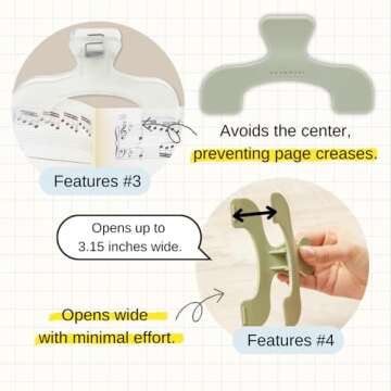 Sun-Star Versatile Crown Page Holder Clip - Ideal for Notebooks, Textbooks, Sheet Music and Maps, Night Forest S3623351 (Authentic Hologram for US and EU Only) 4.7 x 3.0 x 1.6 inches