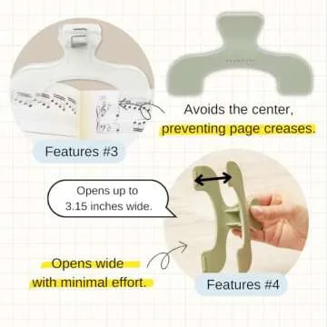 Sun-Star Versatile Crown Page Holder Clip - Ideal for Notebooks, Textbooks, Sheet Music and Maps, Night Forest S3623351 (Authentic Hologram for US and EU Only) 4.7 x 3.0 x 1.6 inches