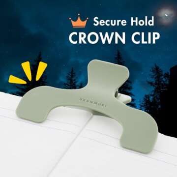 Sun-Star Versatile Crown Page Holder Clip - Ideal for Notebooks, Textbooks, Sheet Music and Maps, Night Forest S3623351 (Authentic Hologram for US and EU Only) 4.7 x 3.0 x 1.6 inches