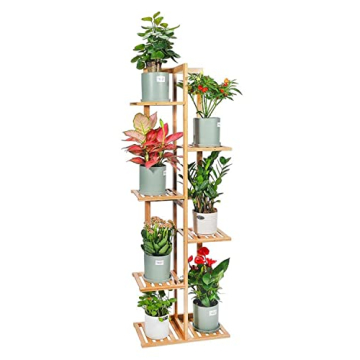 Eco-Friendly 6-Tier Bamboo Plant Stand for Indoor & Outdoor Use