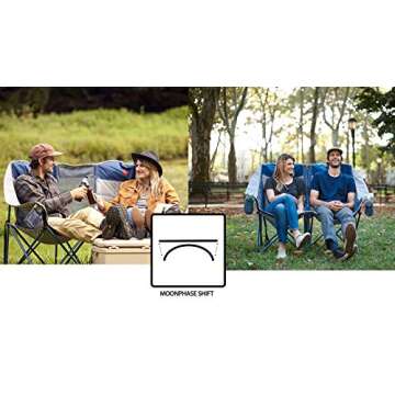 OmniCore MoonPhase LoveSeat Heavy Duty Folding Chair
