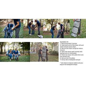 OmniCore MoonPhase LoveSeat Heavy Duty Folding Chair