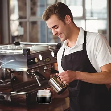 Hoolerry Vintage Glass Coffee Mugs Set for Hot & Cold Drinks